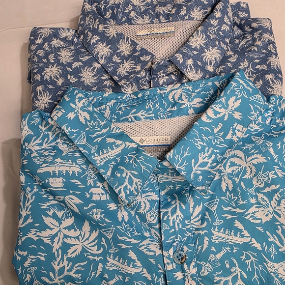 Columbia Other - Bundle Of 2 Columbia PFG Mens Size XL Fishing Casual Short Sleeve Button Front